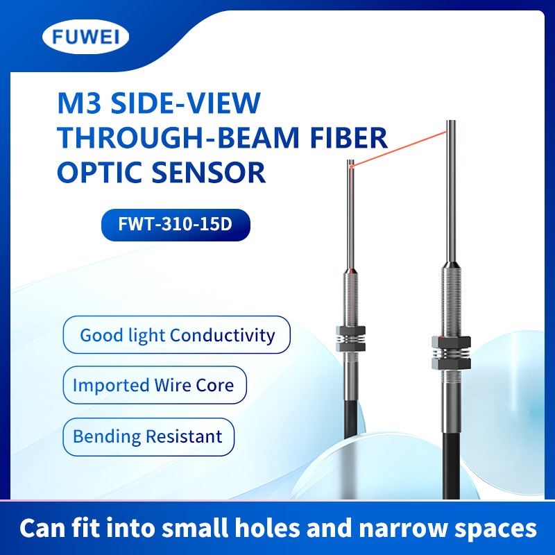 FWT-310-15D M3 Sidosikt Fiberoptisk sensor: Exakt detektion, hög effektivitet och stabilitet i olika komplexa miljöer