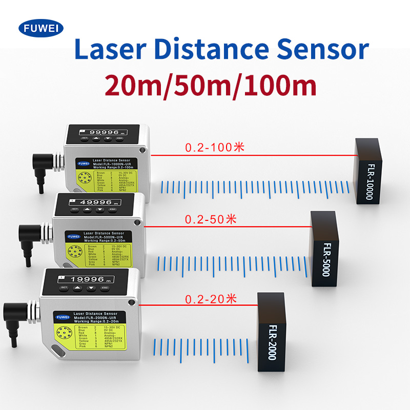 100 meter laseravståndssensor FLR-10000N-UIR
